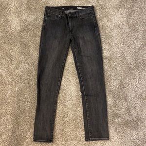 Gap dark gray/black jeans straight leg size 28